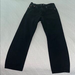 Women’s Levi’s button wedge straight  Black Jeans size W23 L26 Like New